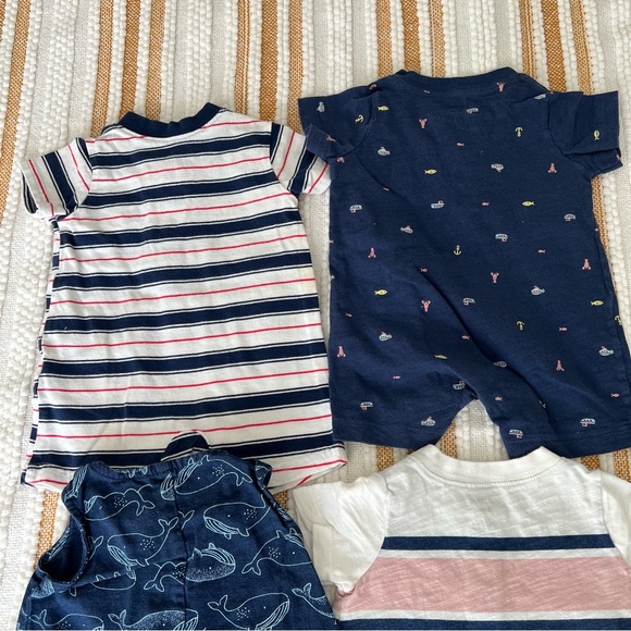 Carter's Baby Boys 4 Pack Rompers Size 3 M - Picture 9 of 17
